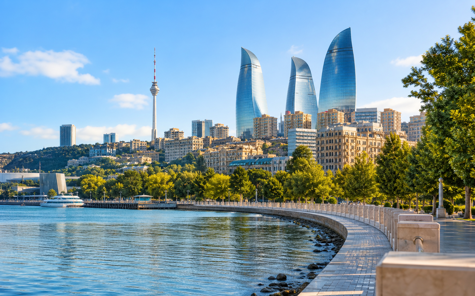 Baku waterfront skyline